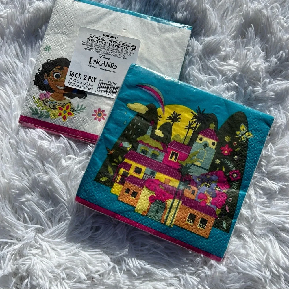 🩶5/$30 Disney’s Encanto Mirabel Luncheon Party Napkins Set of Two 16 Packs NEW